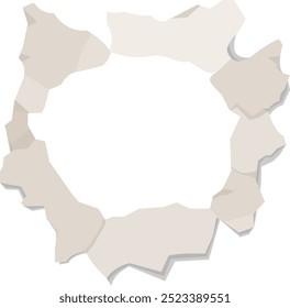 Hole Ripped Paper Design Isolated on White Background