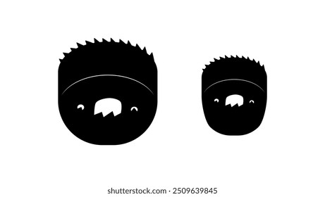 Hole Saw, black isolated silhouette