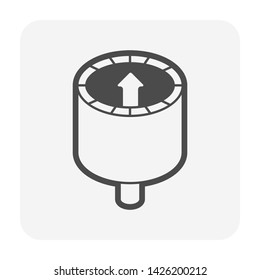 Hole saw drill bit icon design.