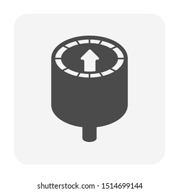 Hole saw drill bit icon design.