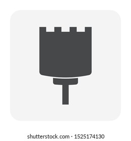 Hole saw drill bit icon design.