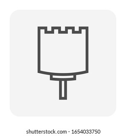 Hole saw drill bit icon design, editable stroke.