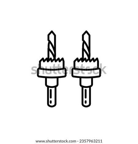 Hole Saw icon in vector. Logotype