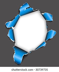 Hole in the sheet of paper