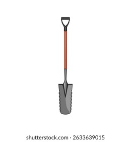 hole tree planting shovel cartoon. grip durable, metal wood, landscaping horticulture hole tree planting shovel sign. isolated symbol vector illustration