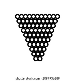 Icono del triángulo de agujeros. Figura geométrica