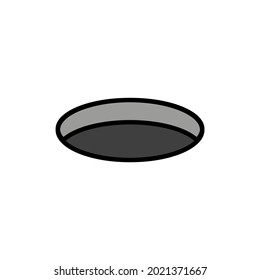 Hole vector icon. Hole in the ground or floor. Golf hole in cartoon style. Vector illustration EPS 10