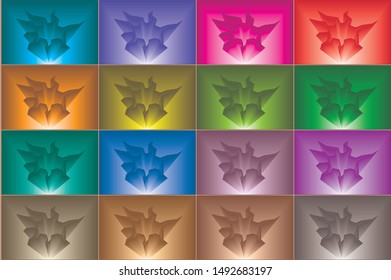 Hole in a wall or in the ground, ruined wall, vector illustration