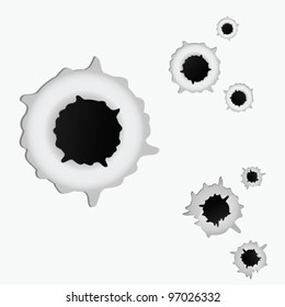 hole in the wall vector illustration on white background