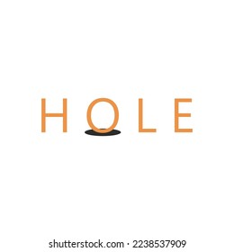 hole word logo, wordmark logo
