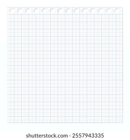 Hole-punched memo paper, grid paper