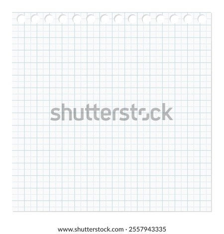 Hole-punched memo paper, grid paper