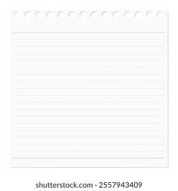 Hole-punched memo paper, lined paper, ruled, 