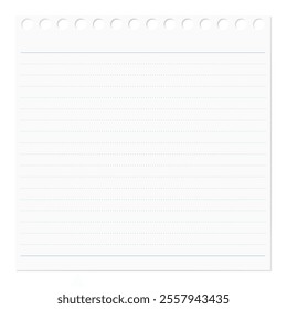 Hole-punched memo paper, lined paper, ruled, square dotted ruled line 