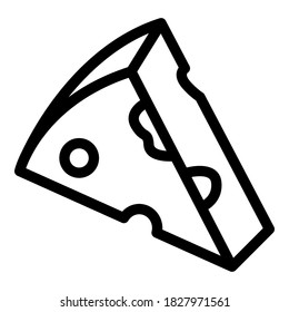 Holes cheese icon. Outline holes cheese vector icon for web design isolated on white background