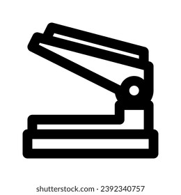 Holes office Icon Vector. Outline Forklift Sign. Isolated Contour Symbol Illustration. Can be used as a symbol in web design and mobile app