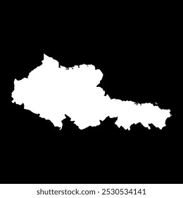 Holguin province map, administrative division of Cuba. Vector illustration.