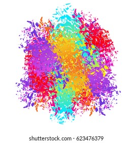 Holi abstract background. Spray and brush strokes. colors Festival annual Hindu holiday of spring
