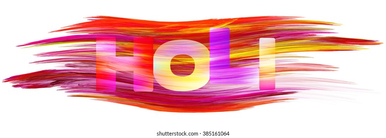 Holi abstract bright banner. Vector graphic paint pattern