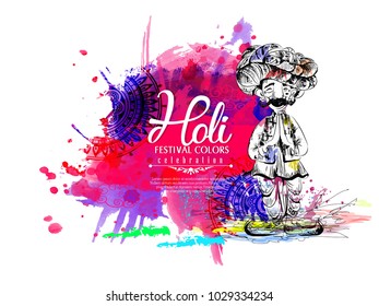 Holi background for Festival of Colors celebration