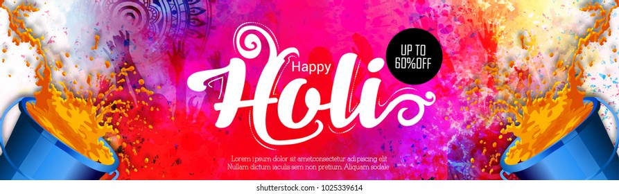 Holi, cartel de celebración de Holi