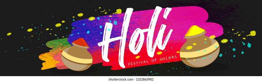 Holi Banner Design, Vector Illustration.