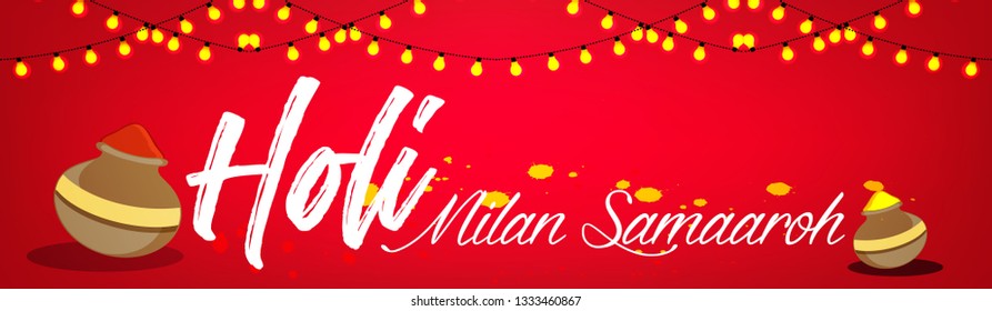 Holi Banner Design, Vector Illustration.