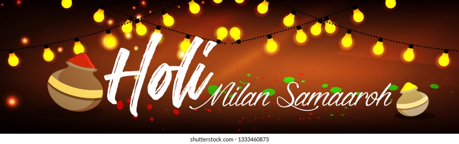 Holi Banner Design, Vector Illustration.