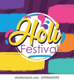 Holi carnival poster Vector illustration