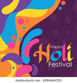 Holi carnival poster Vector illustration
