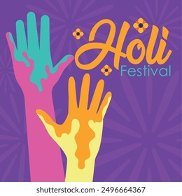 Holi carnival poster Vector illustration