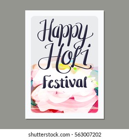 Holi Celebration festival Poster Tempate.