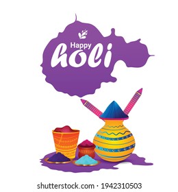 Holi celebration poster or flyer