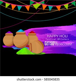 Holi colorful background , Happy holi elements 
