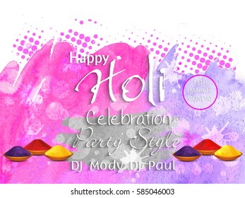 Holi colorful background , Happy holi elements 