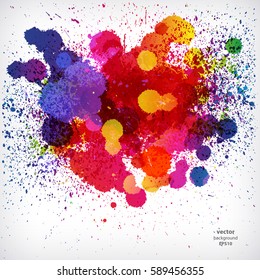 Holi colorful vector abstract background. Ethnicity graphic paint powder festival paint.