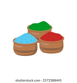 Holi Colors, Indian Symbol Vector Illustration