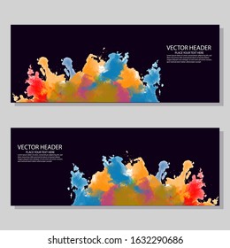 Holi, creative Holi banners  header