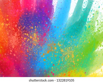 Holi Design, Vector Illustration.