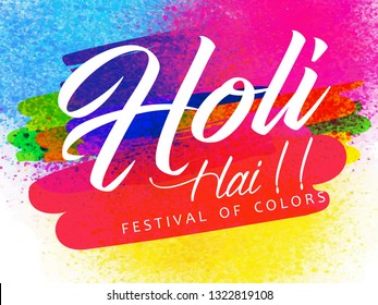 Holi Design, Vector Illustration.