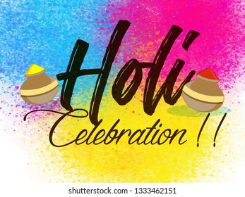Holi Design, Vector Illustration.