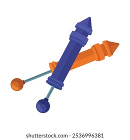 holi fest plastic guns isolated