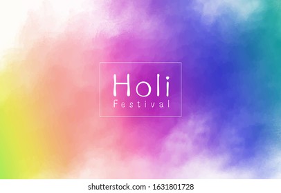 Holi festival background design of colorful splashing vector illustration