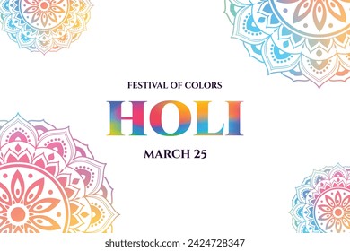 Holi Festival background. Happy Holi background. Holi festival celebration. March 25. Cartoon Vector illustration design for Poster, Banner, Greeting, Card, Post, Cover, Flyer. Festival of Colors.