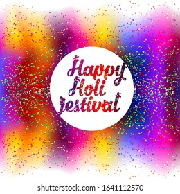 Holi festival card design template.