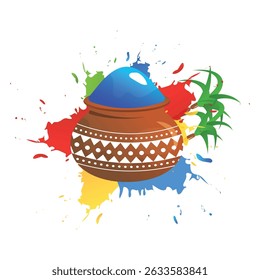 holi festival color splash celebration powder paint joy illustration,