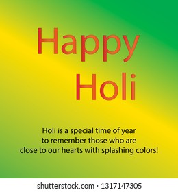 Holi Festival of Colors, Hindu Spring Celebration. Clean and Minimal Vector Illustration. Holi Logotype - Vector