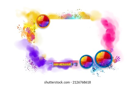 Holi festival of colors template background. Vector illustration