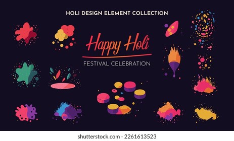 Holi festival element collection Graphics