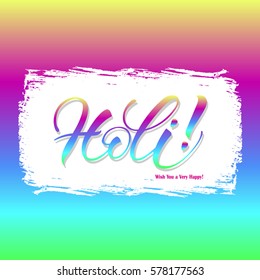Holi festival poster. Template for flyer, brochure or invitation